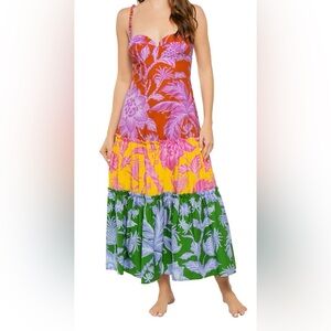 Farm Rio NWT Women’s Size Medium Tropical Swing Midi Dress